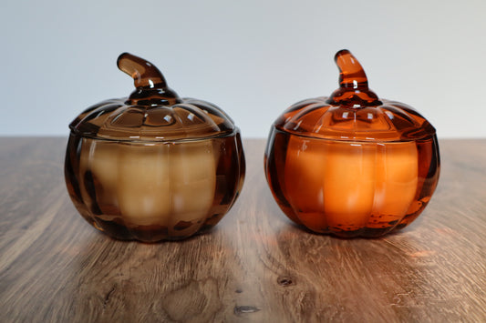 Glass Pumpkin Candles