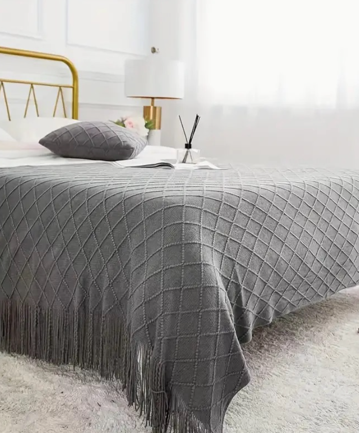 Cozy Knitted Throw Blanket