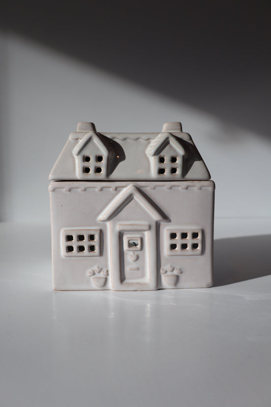Ceramic White House Wax Warmer