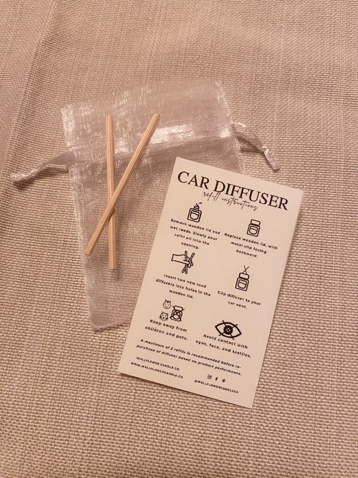 Cabin Weekend Car Diffuser refill kit