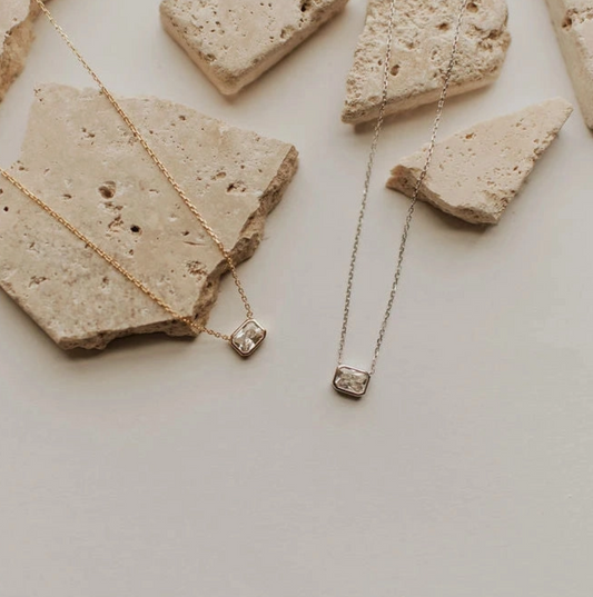 Blair Diamond Rectangle Necklace