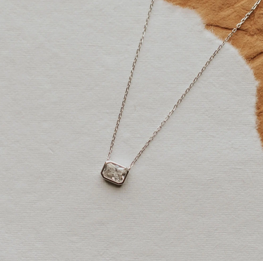 Blair Diamond Rectangle Necklace