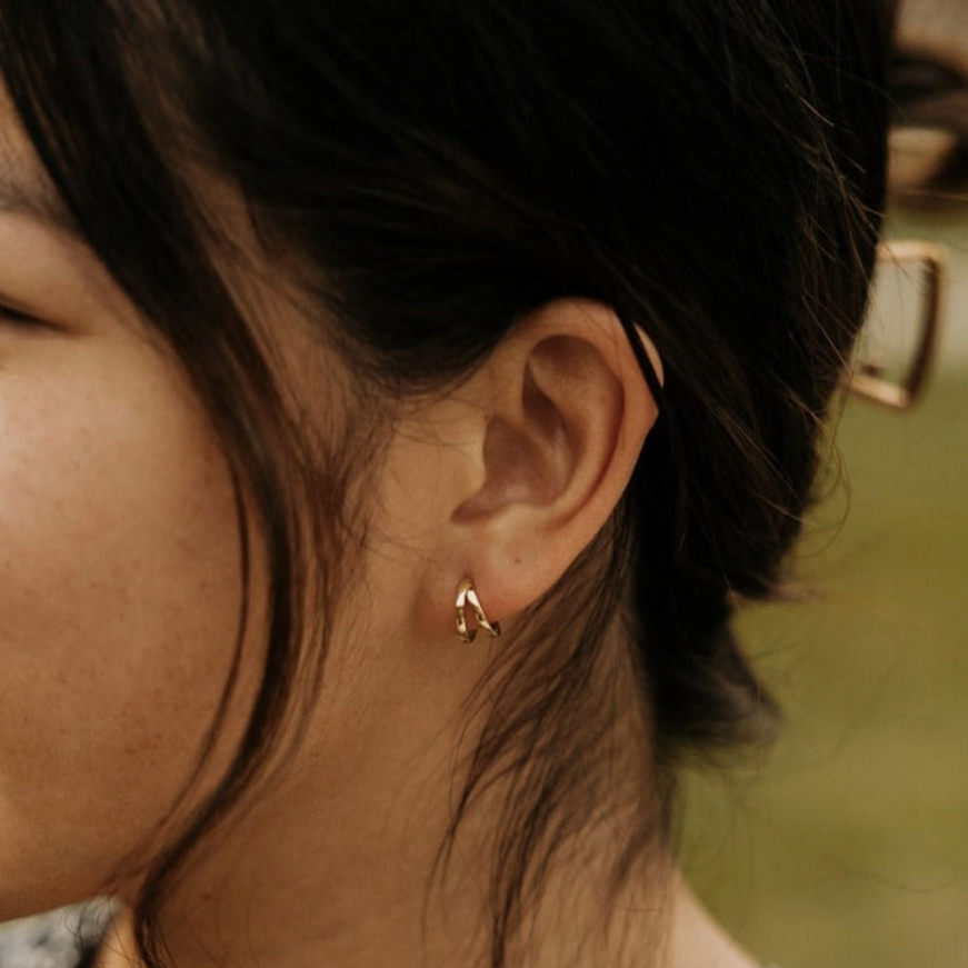 Sadie Double Band Hoops