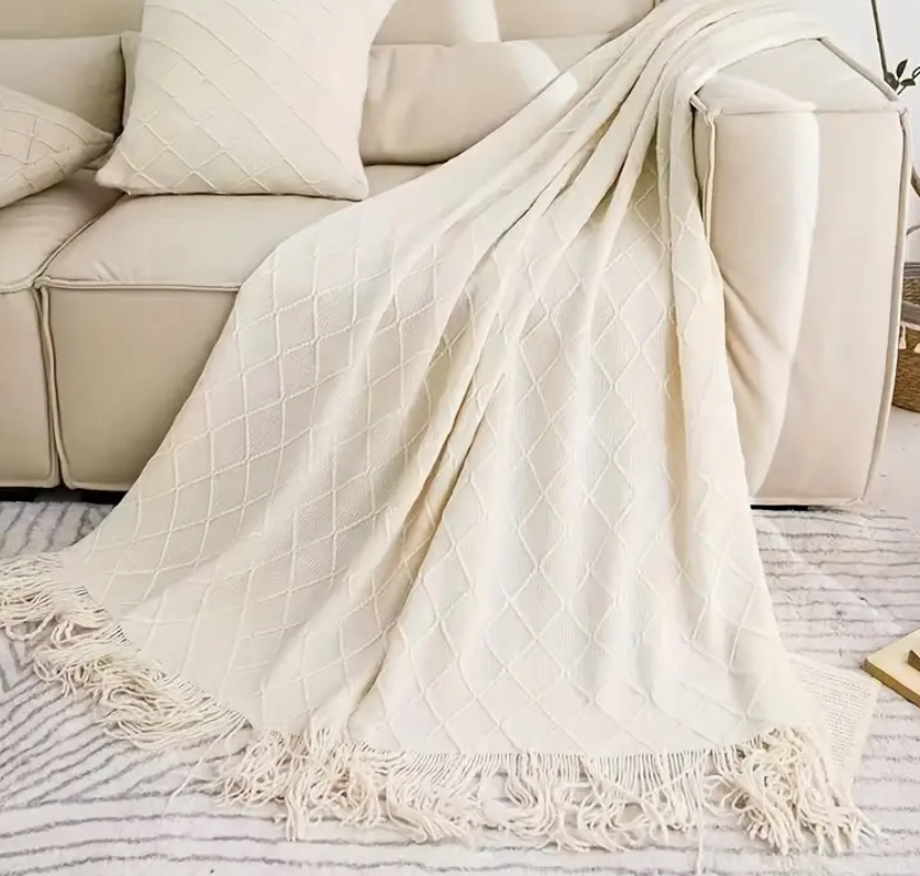 Cozy Knitted Throw Blanket