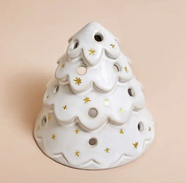 White Christmas Tree Tealight holder